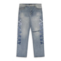 Stone Indigo/Blue Gradient Bones Straight Jeans