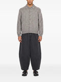 YMC checkerboard flecked-knit cardigan