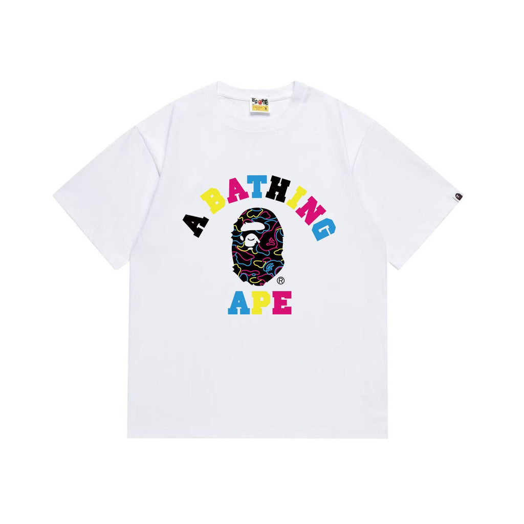 BAPE Multicolor Front Graphic Short-Sleeve T-Shirt