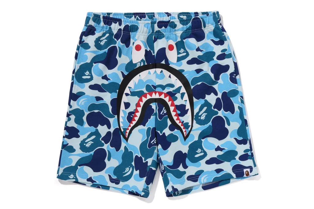 BAPE ABC Camo Shark Sweatshorts Blue