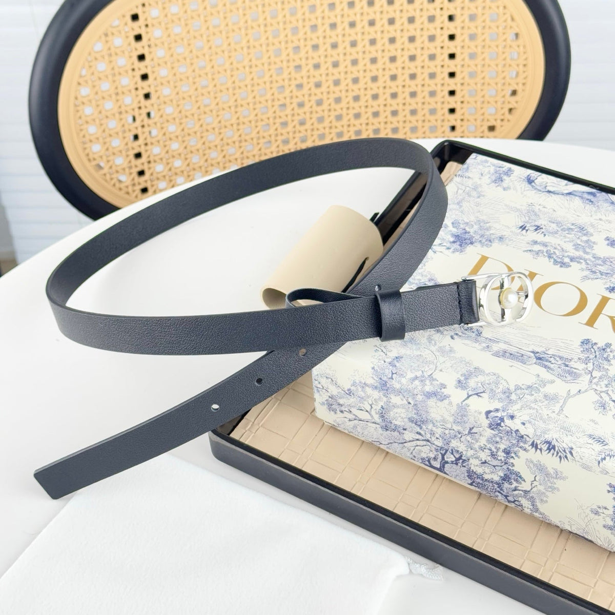 DIOR 25S BELT 20 MM IN BLACK CALFSKIN 564606