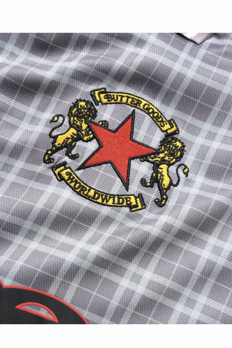 BUTTER PLAID JERSEY Berry / Stone
