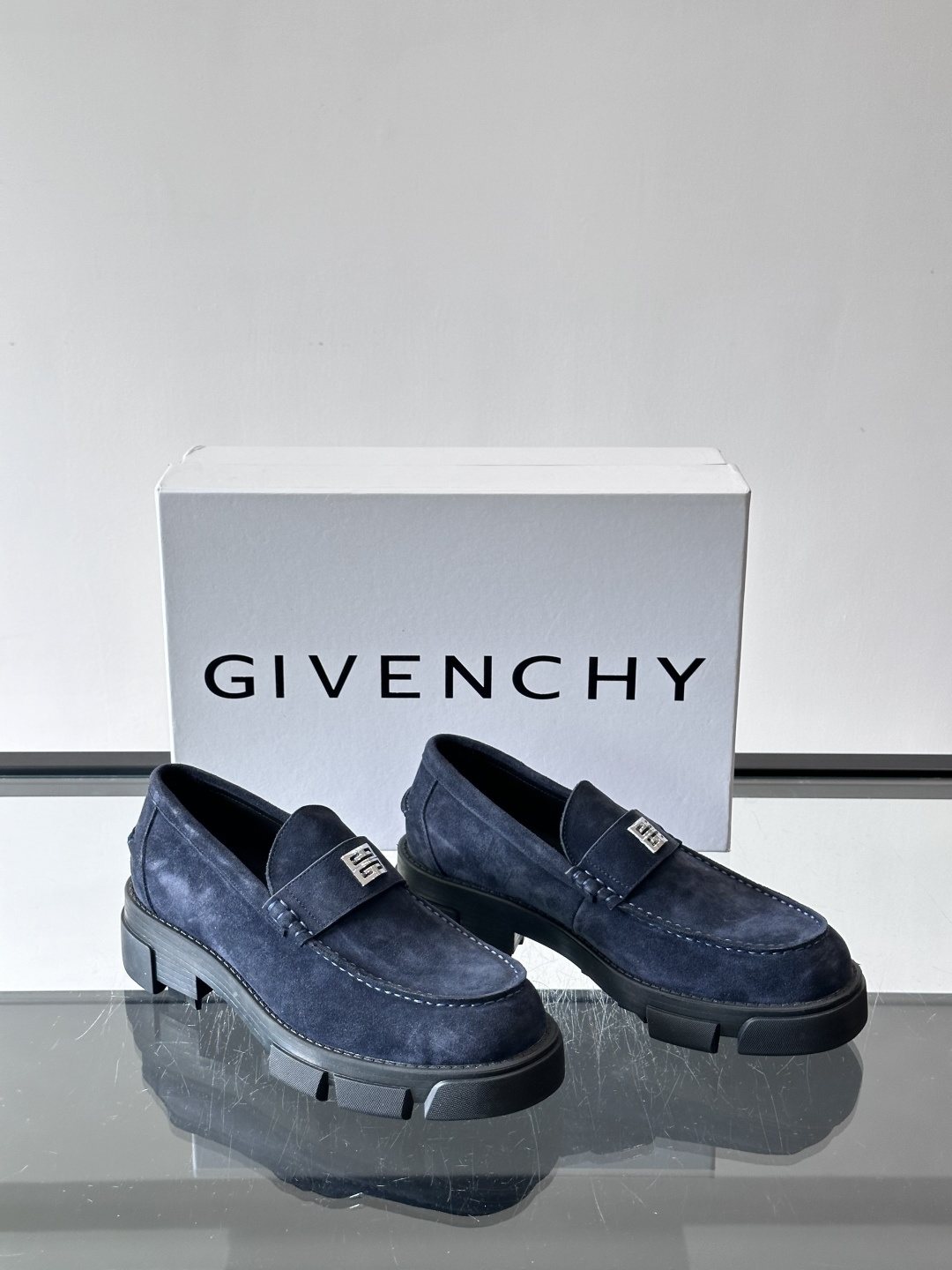 Givenchy Men's Suede Lug-Sole Loafers